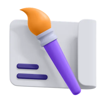 An Icon Of Paint Canvas 3D Icon