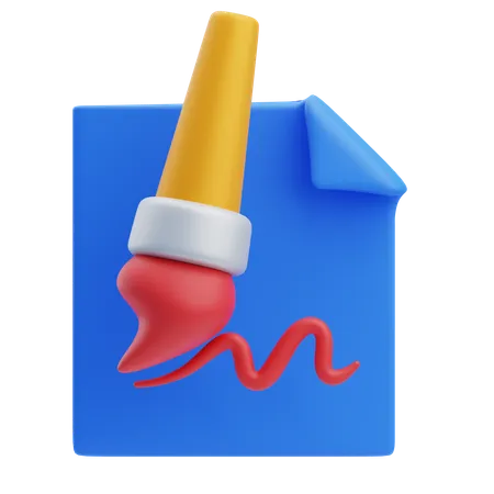 Paint File  3D Icon
