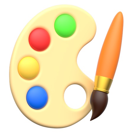 페인트 팔레트  3D Icon