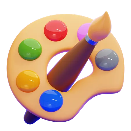 Paint Palette  3D Icon