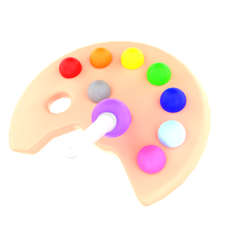 Paint Palette  3D Icon