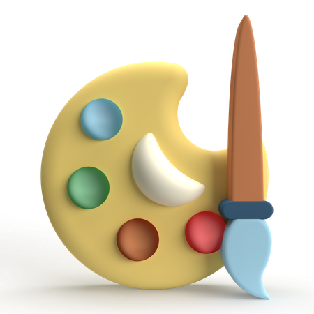 Paint Palette  3D Icon