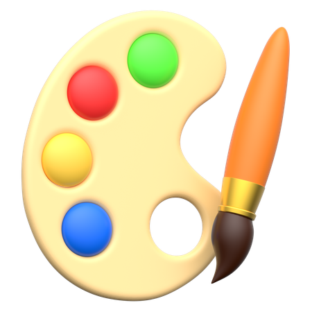 Paint Palette  3D Icon