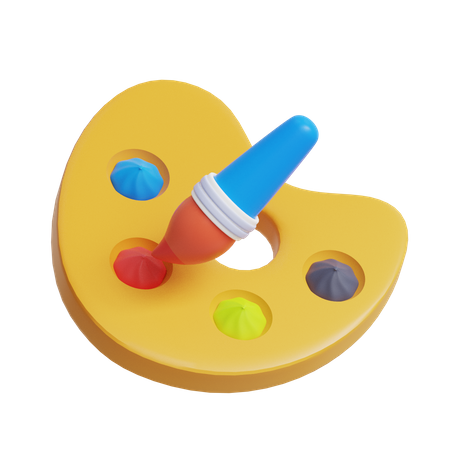 Paint Palette  3D Icon