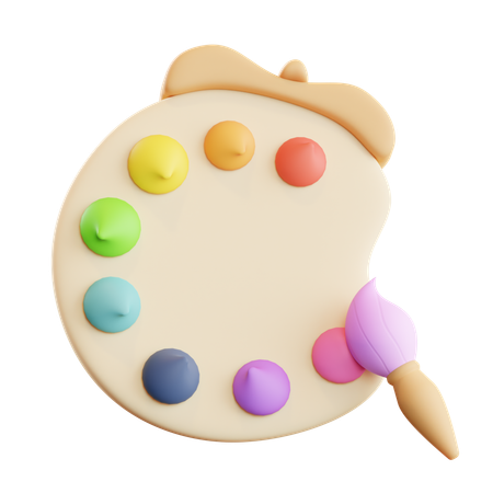 Paint Palette  3D Icon