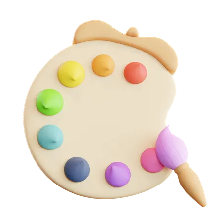 Paint Palette  3D Icon