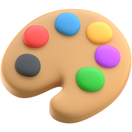 Paint Palette  3D Icon