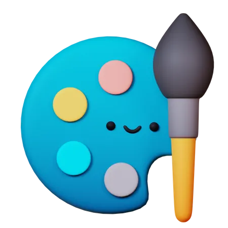 Paint Pallete  3D Icon