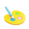 paint pallete emoji 3d