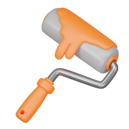 Creative Tools Paint Roller 3 D Illustration 3D Icon