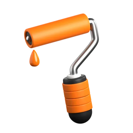 Paint Roller 3 D Construction Tools Icon 3D Icon