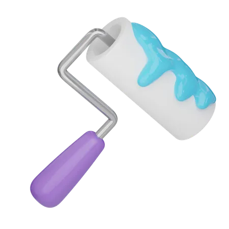 Paint Roller Icon Digital Interface Tool Design Tool 3 D Illustration 3D Icon