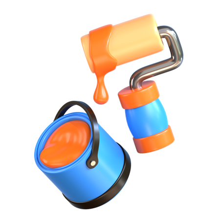 Paint Roller  3D Icon