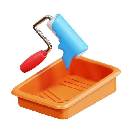 Paint Roller  3D Icon