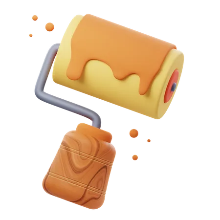 Paint Roller  3D Icon