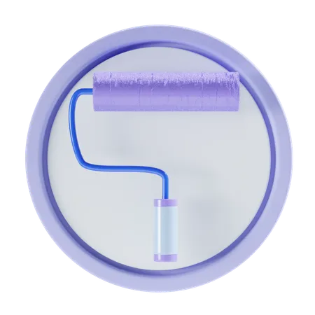 Paint Roller  3D Icon