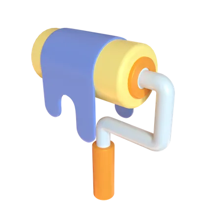 Paint Roller  3D Illustration