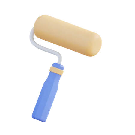 3 D Illustration Of Paint Roller Tool 3D Icon