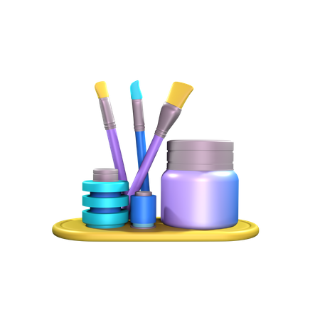 Paint Set  3D Icon