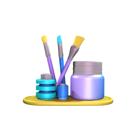 Paint Set  3D Icon