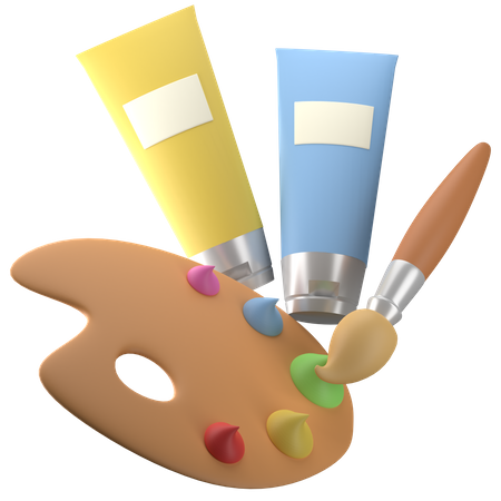 Paint Tray  3D Icon