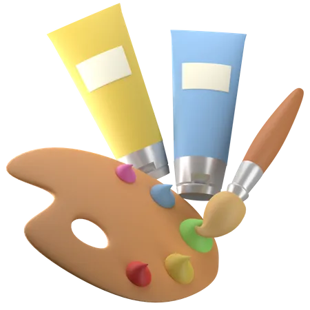 Paint Tray  3D Icon