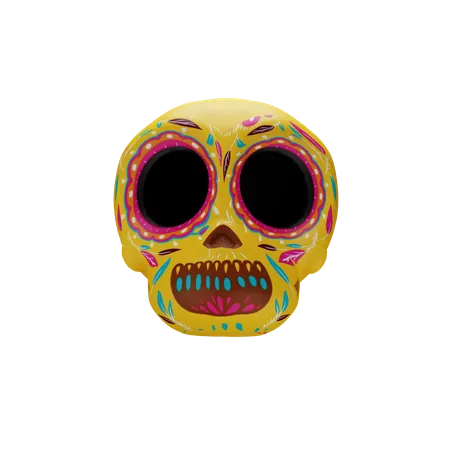 Painted Skull  3D Icon
