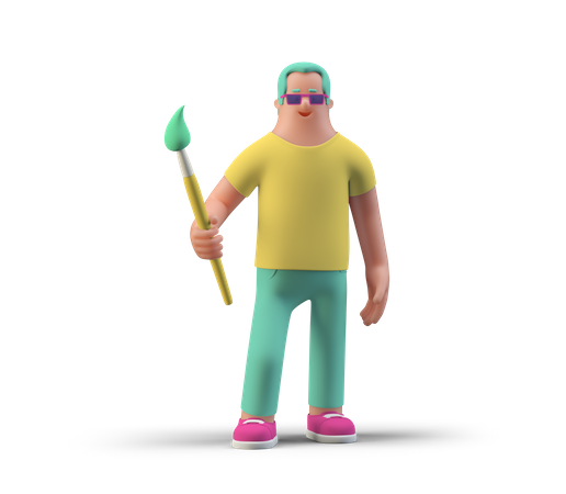 Painter  3D Illustration