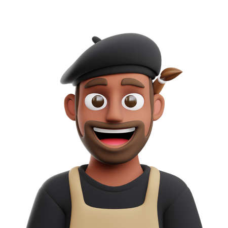 Painter Artist  3D Icon