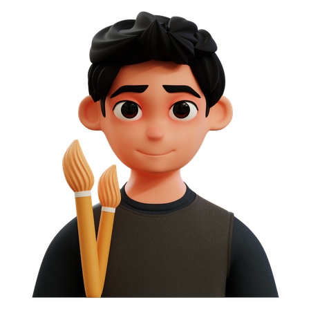 Painter Avatar  3D Icon