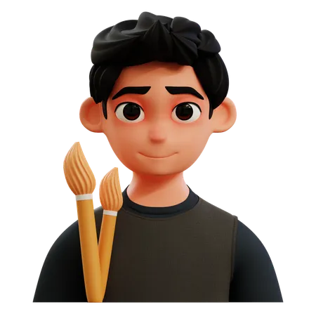 Painter Avatar  3D Icon