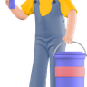 painter man emoji 3d