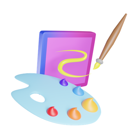 Painting  3D Icon