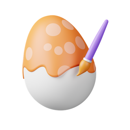 Painting Egg  3D Icon