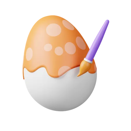 Painting Egg  3D Icon