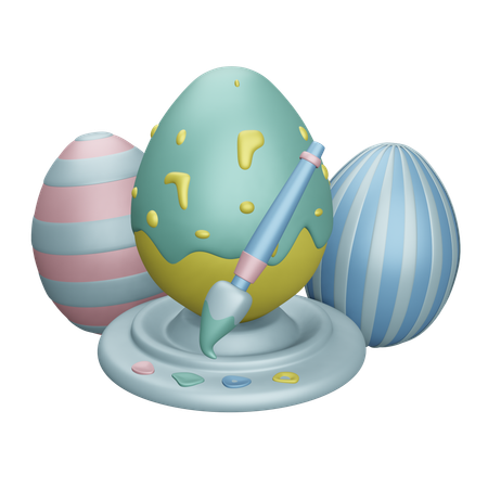 Painting Egg  3D Icon