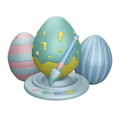 Painting Egg  3D Icon