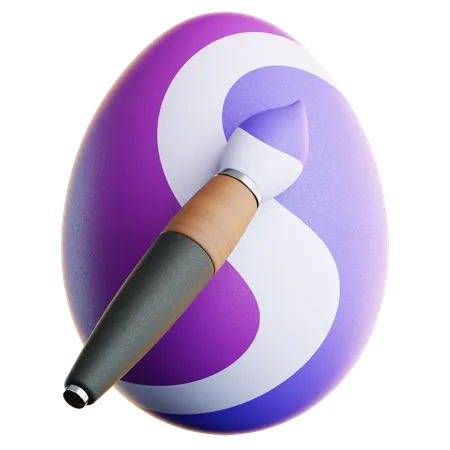 Painting Egg  3D Icon