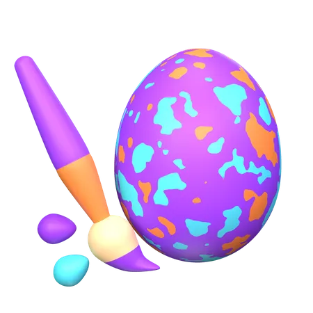 Painting Egg  3D Icon