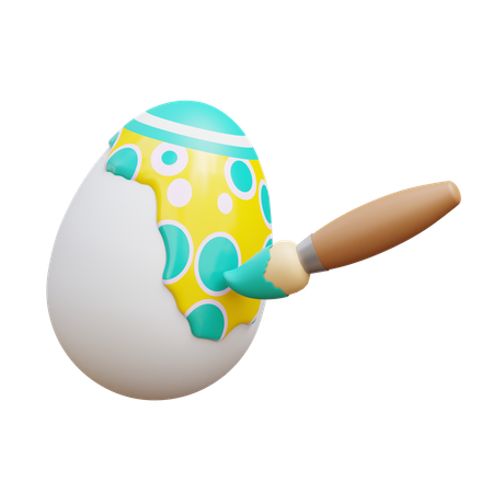 Painting Eggs  3D Icon