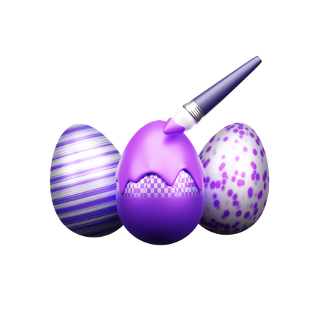 Painting Eggs  3D Icon