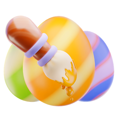 Painting Eggs  3D Icon