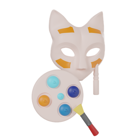 Painting Fancy Mask  3D Icon