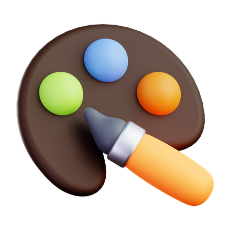 Painting Pallete  3D Icon