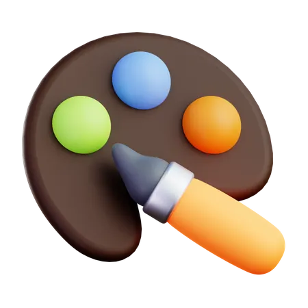 Painting Pallete 3D Icon