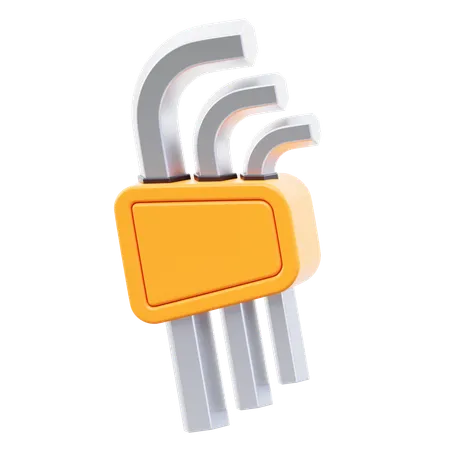 Pair Of Keys  3D Icon