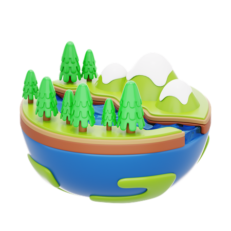 Paisagem  3D Icon