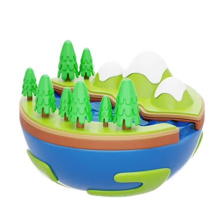 Paisagem  3D Icon