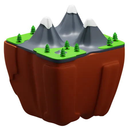 Paisagem de montanhas  3D Icon