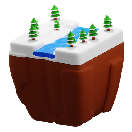 Paisagem de neve  3D Icon